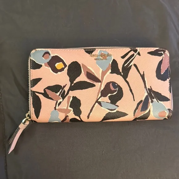kate spade | Bags | Kate Spade Pink And Black Wallet With  display picture 1